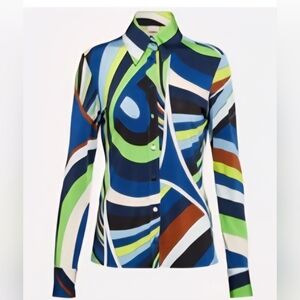Emilio Pucci Multicolor Button Down Shirt